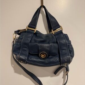 Original Leather Michael Kors Navy Cross Body